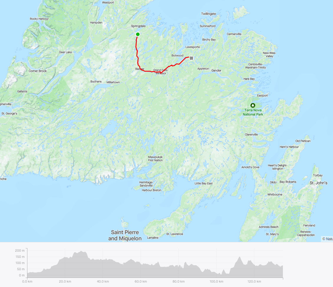 Day 119: South Brook, NFLD -> Notre Dame, NFLD