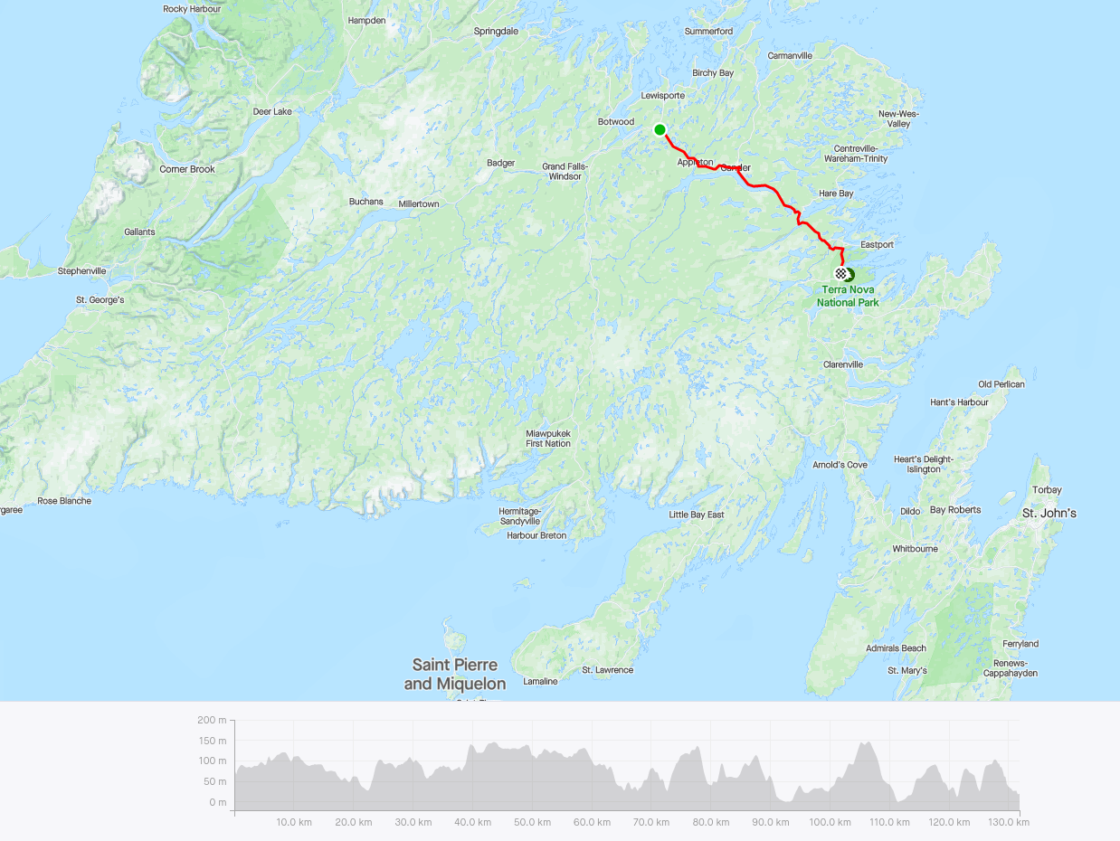 Day 120: Notre Dame, NFLD -> Terra Nova, NFLD